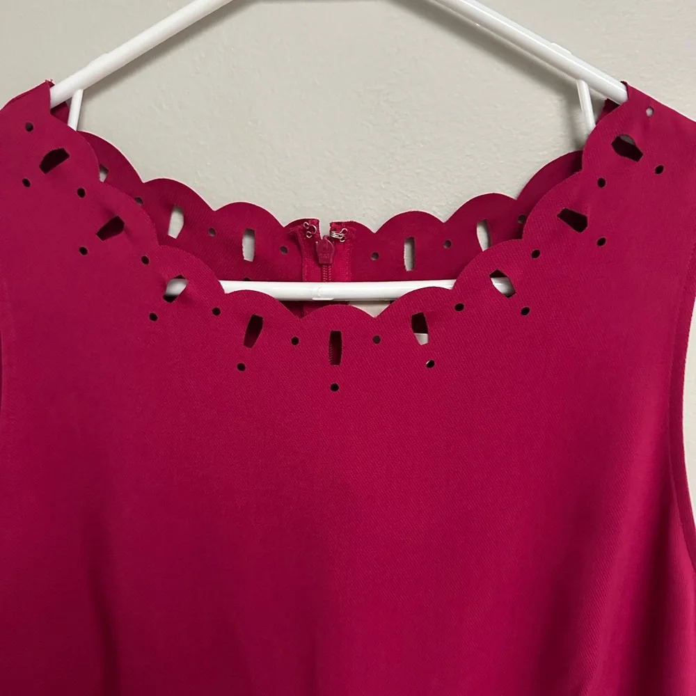 LOFT Pink Sleeveless Sheath Midi Dress - Picture 2 of 3